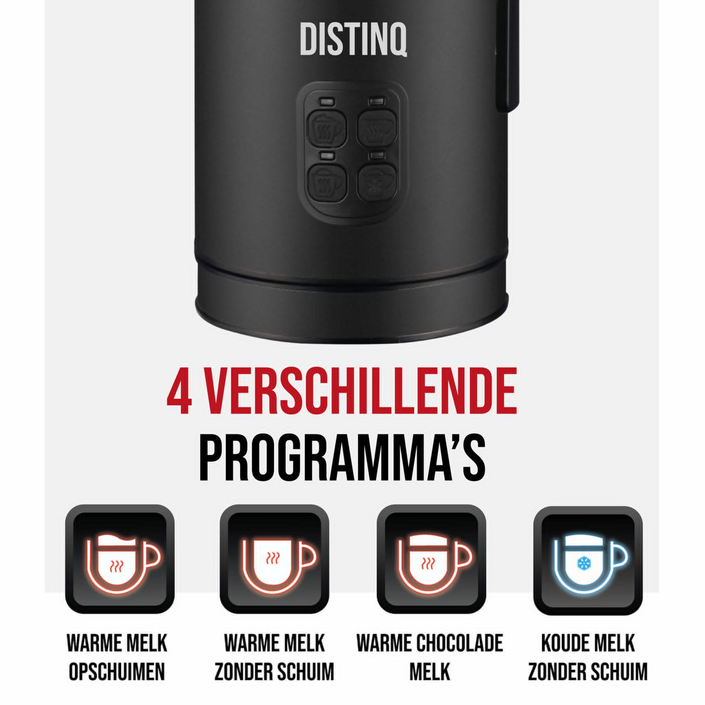 DistinQ Melkopschuimer Zwart