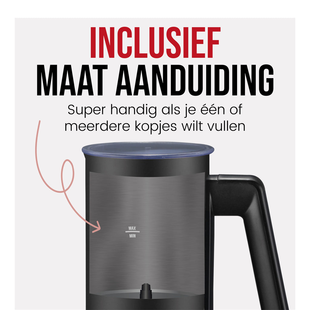 DistinQ Melkopschuimer Zwart