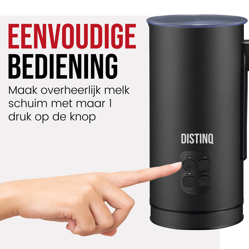 DistinQ Melkopschuimer Zwart