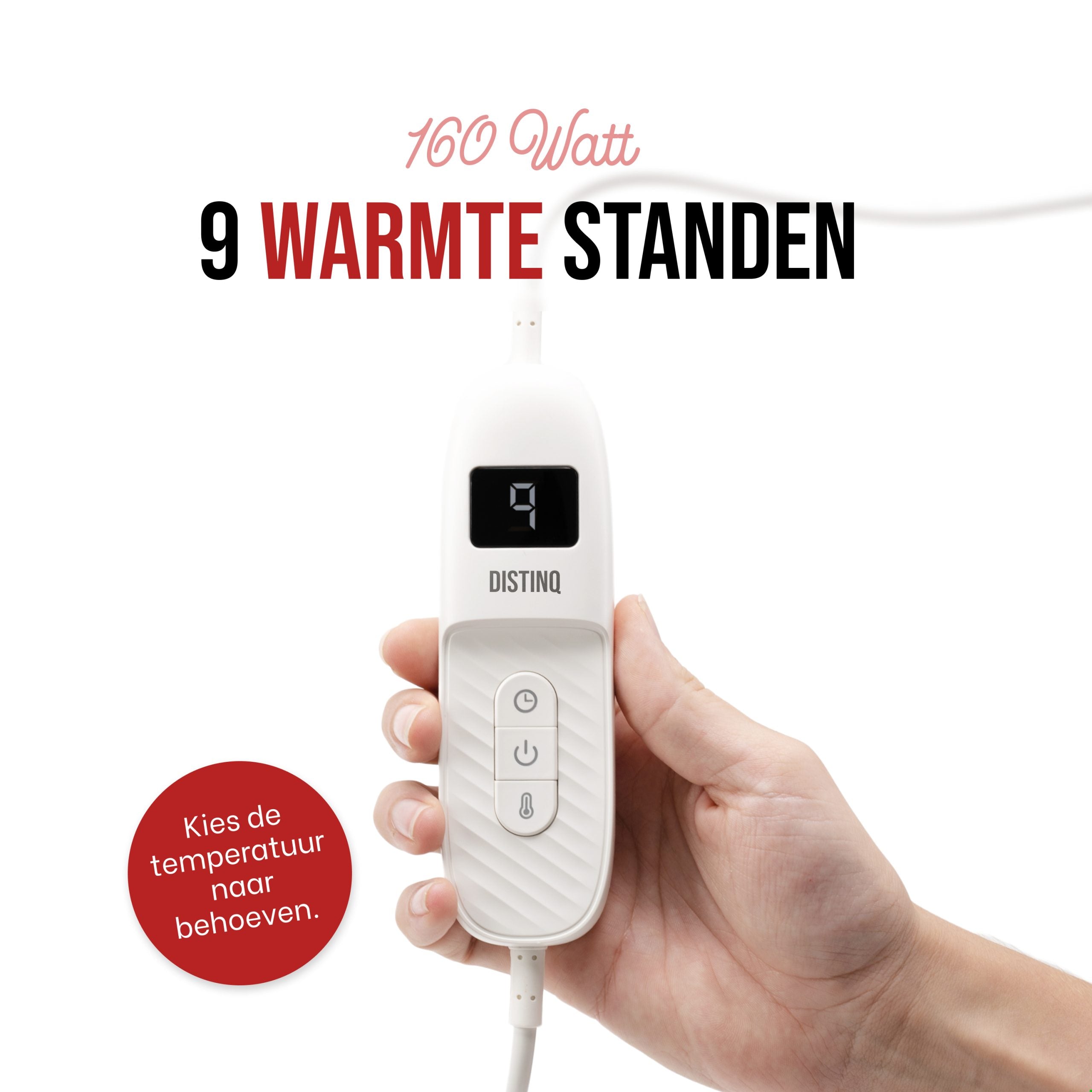 DistinQ Elektrisch Deken XL 180/160cm Beige