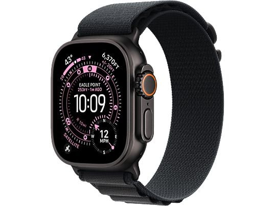 APPLE Watch Ultra 3 GPS + Cellular - 49mm Black Titanium Case - Black Alpine Loop - Medium Smartwatch Black