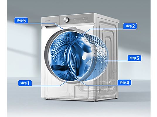 SAMSUNG WW90DG6U25LKU3 6000-serie - Wasmachine Voorlader - 9 kg - 1400 rpm - 72 dB