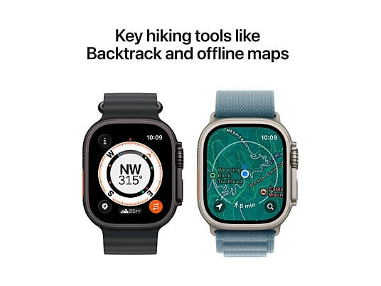 APPLE Watch Ultra 3 GPS + Cellular - 49mm Black Titanium Case - Black Alpine Loop - Medium Smartwatch Black